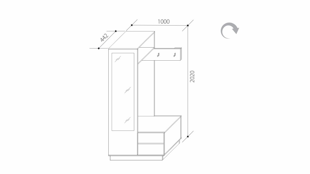 Шкаф комбинированный В3-3 Визит 3