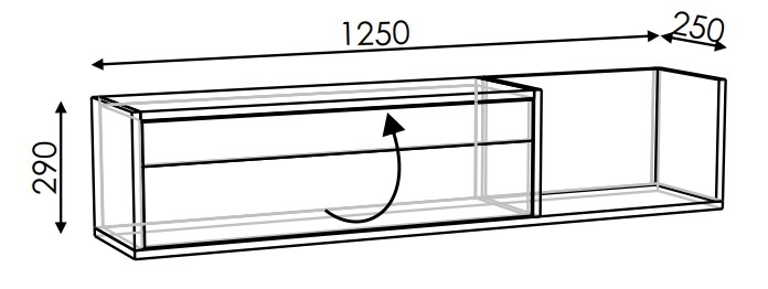 Полка навесная малая (мод.2) Матера
