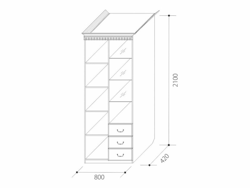 Шкаф-витрина Гармония 4
