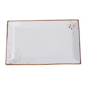 Блюдо прямоугольное 21,5*12,5 см, фарфор, серия &quot;Элеганс&quot; &quot;The Sun&quot; P.L.