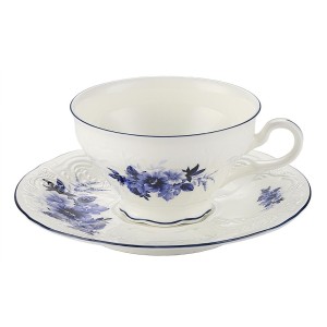 Чайная пара 240 мл d 10,4 см h6,4 см Blue Flower P.L. Proff Cuisine