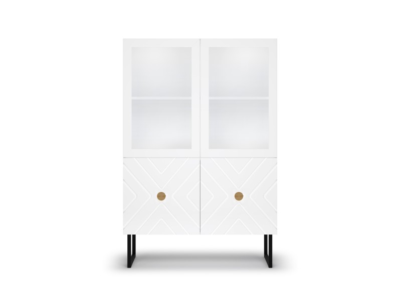 Шкаф низкий (2 стеклодвери) Марсель