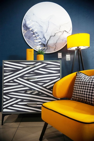 Комод L II Серый шпон, Принт 14 Лайн Z