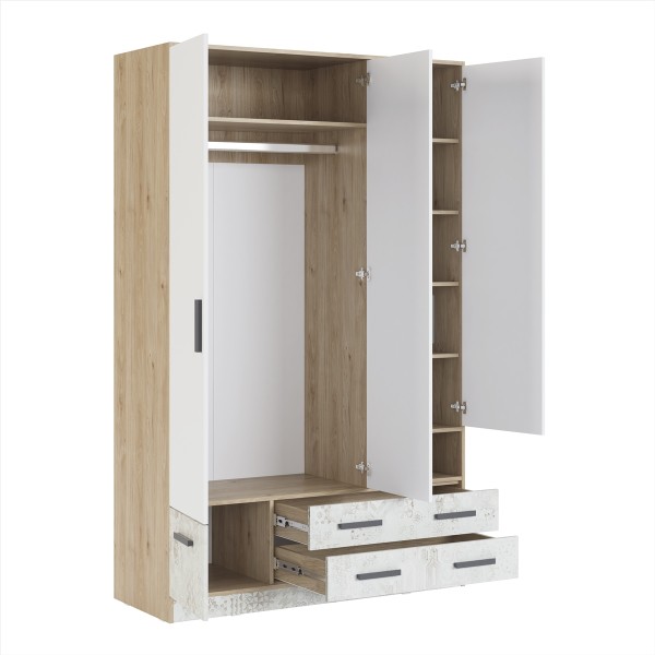 Шкаф трехдверный с ящиками (мод.10) Алиса