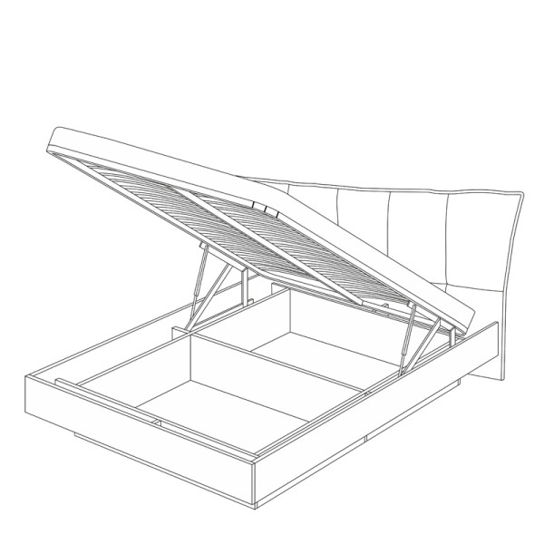 Кровать-4 с подъемным механизмом 1400 Вега Скандинавия