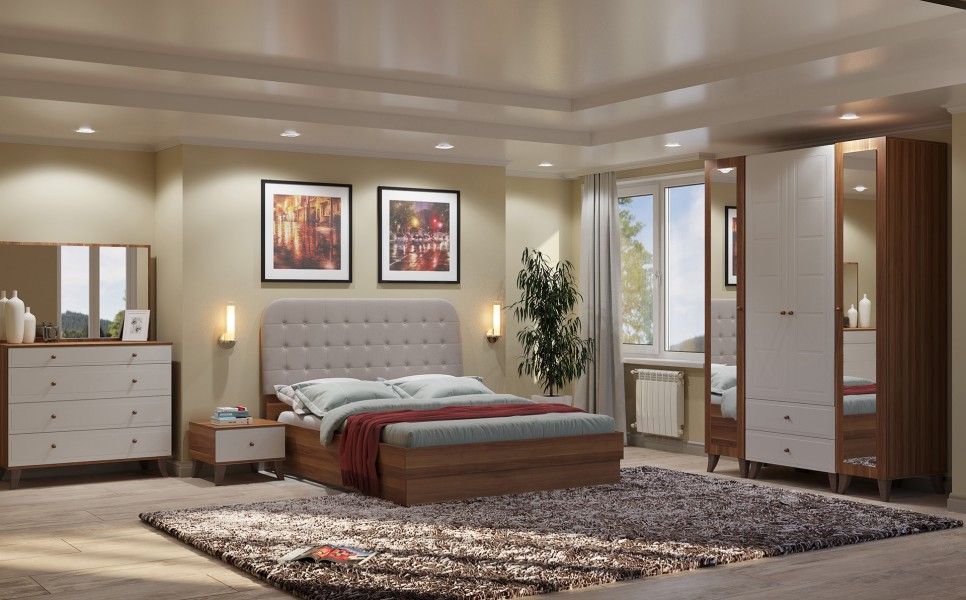 Шкаф-пенал с зеркалом Верона