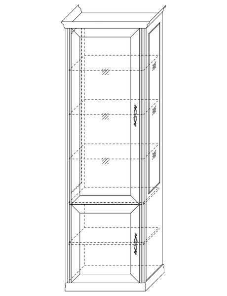 Шкаф-витрина Венето № 7