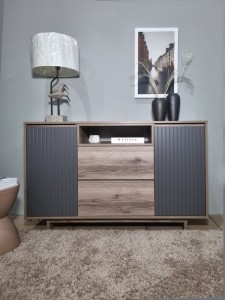 Комодино MODERNO-1400, Делано серый, Ф-5 Гиннесс мат