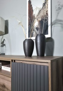 Комодино MODERNO-1400, Делано серый, Ф-5 Гиннесс мат