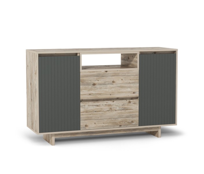 Комодино MODERNO-1400, Делано серый, Ф-5 Гиннесс мат