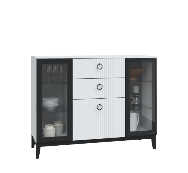 Комод с 2 стекл. дв. Шарлиз