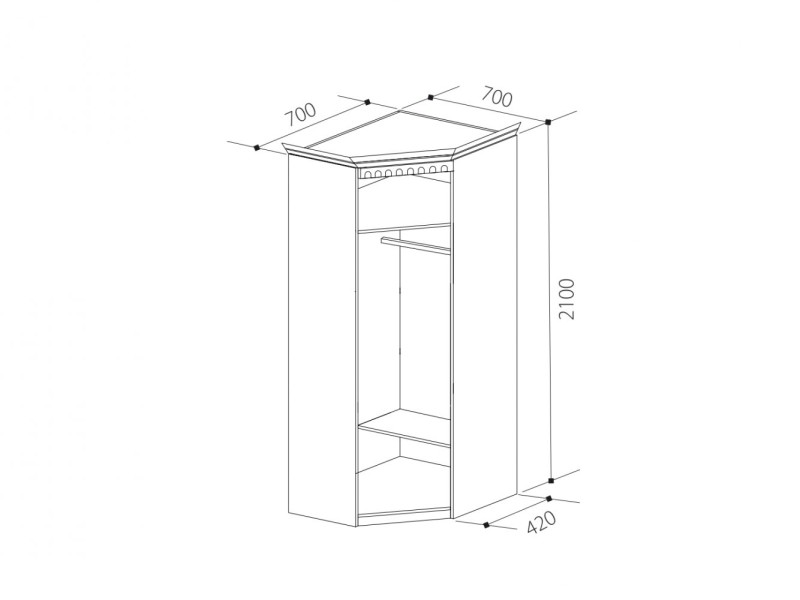 Шкаф угловой Визит 15