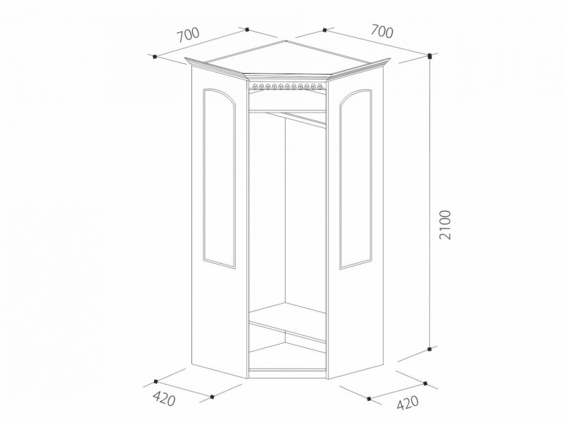 Шкаф угловой Гармония 4