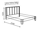 Кровать с мягкой спинкой мод.2.1 1400 Моника