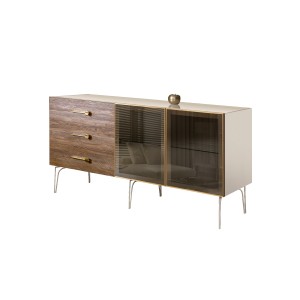 Комод для гостиной две стеклянных двери 1600 Bogemia Wood