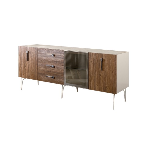Комод для гостиной со стеклянной дверью 2100 Bogemia Wood