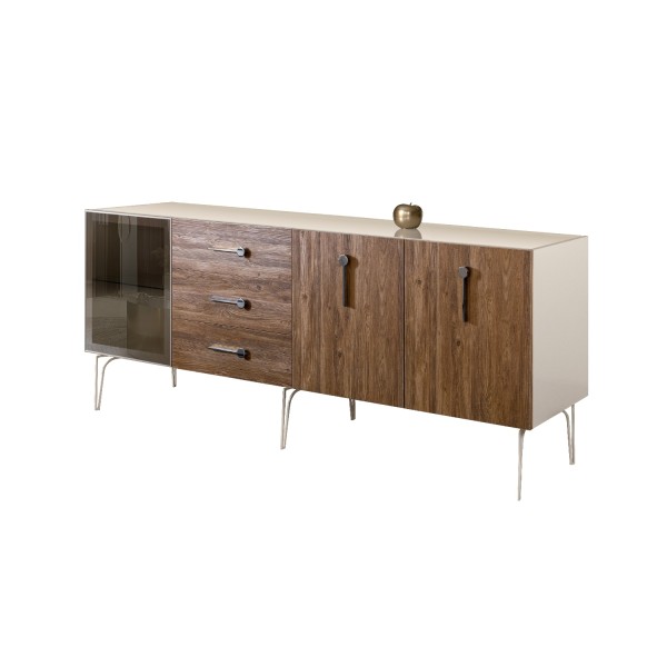 Комод для гостиной со стеклянной дверью 2100 Bogemia Wood