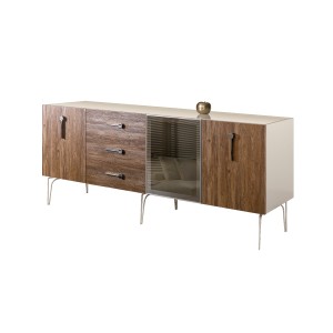 Комод для гостиной со стеклянной дверью 2100 Bogemia Wood