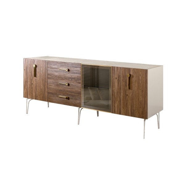 Комод для гостиной со стеклянной дверью 2100 Bogemia Wood