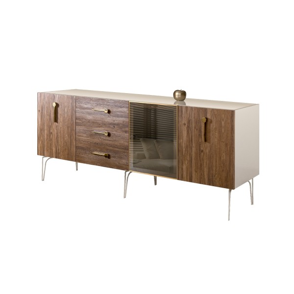 Комод для гостиной со стеклянной дверью 2100 Bogemia Wood