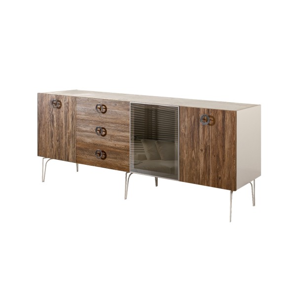 Комод для гостиной со стеклянной дверью 2100 Bogemia Wood