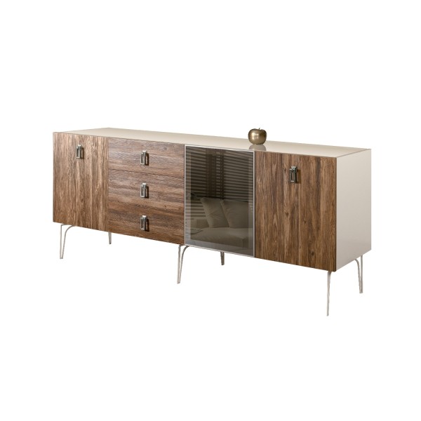 Комод для гостиной со стеклянной дверью 2100 Bogemia Wood