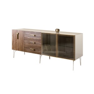 Комод для гостиной две стеклянных двери 2100 Bogemia Wood