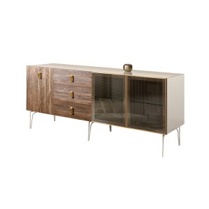 Комод для гостиной две стеклянных двери 2100 Bogemia Wood