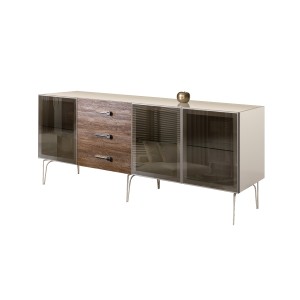 Комод для гостиной три стеклянных двери 2100 Bogemia Wood