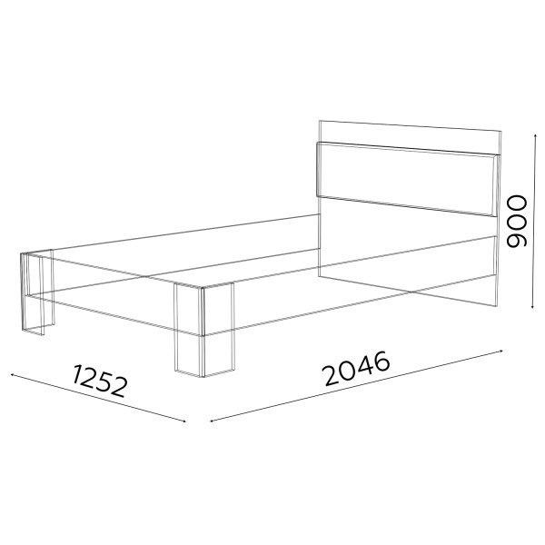 Кровать 1200 Гринвич (мод.2)