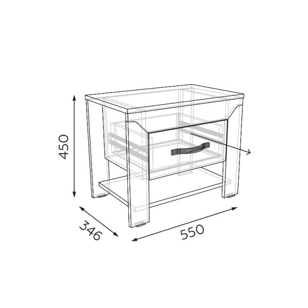 Тумба прикроватная мод.2 Лаура