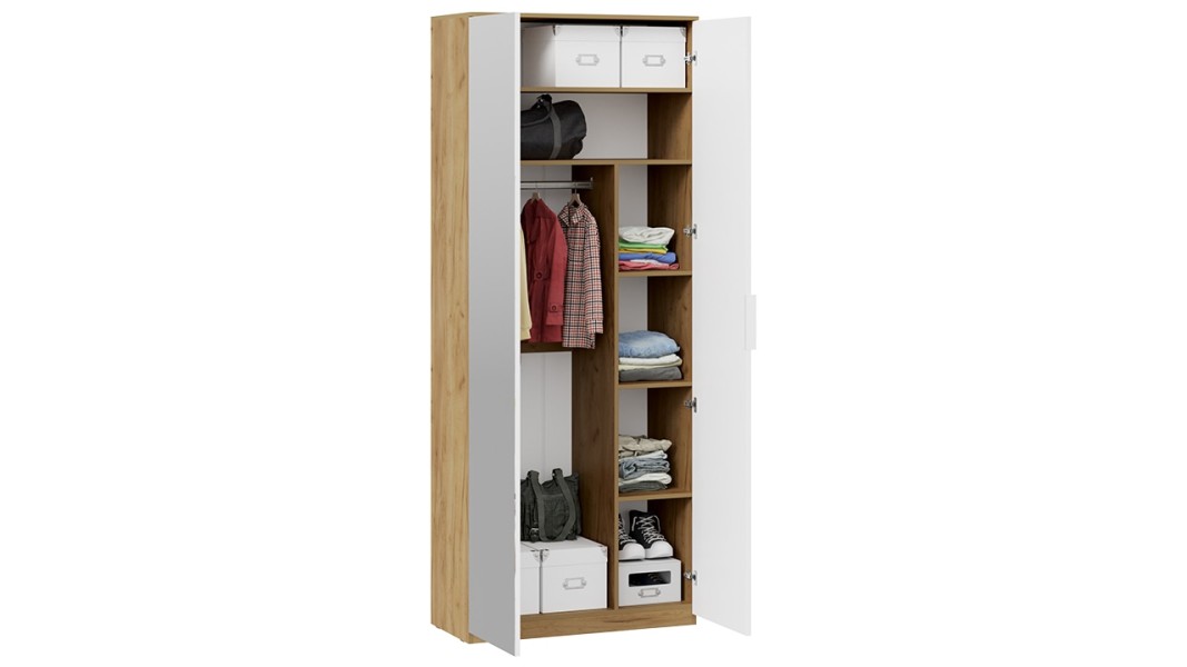 Шкаф двухдверный комбинированный Исп.2 Хилтон