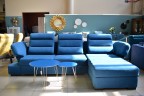 Диван угловой Лагуна правый (синий)
