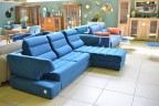 Диван угловой Лагуна правый (синий)