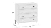 Комод «Пандора» - 414.004.000 Белый снег, Белый матовый